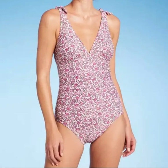 Kona Sol Other - 🌻Kona Sol Pink Floral One-Piece Swimsuit Women’s size Medium Large 12-14 NWT